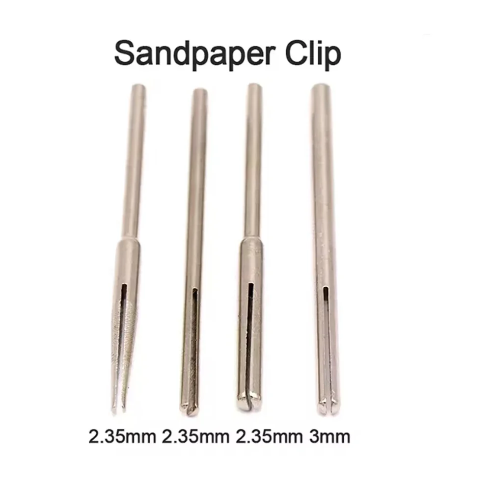 10/20/30/50pcs Sandpaper Clamp 2.35/3.0mm Fixing Rod Split Mandrels Long Abrasive Holder Clip Rod For Rotary Tools