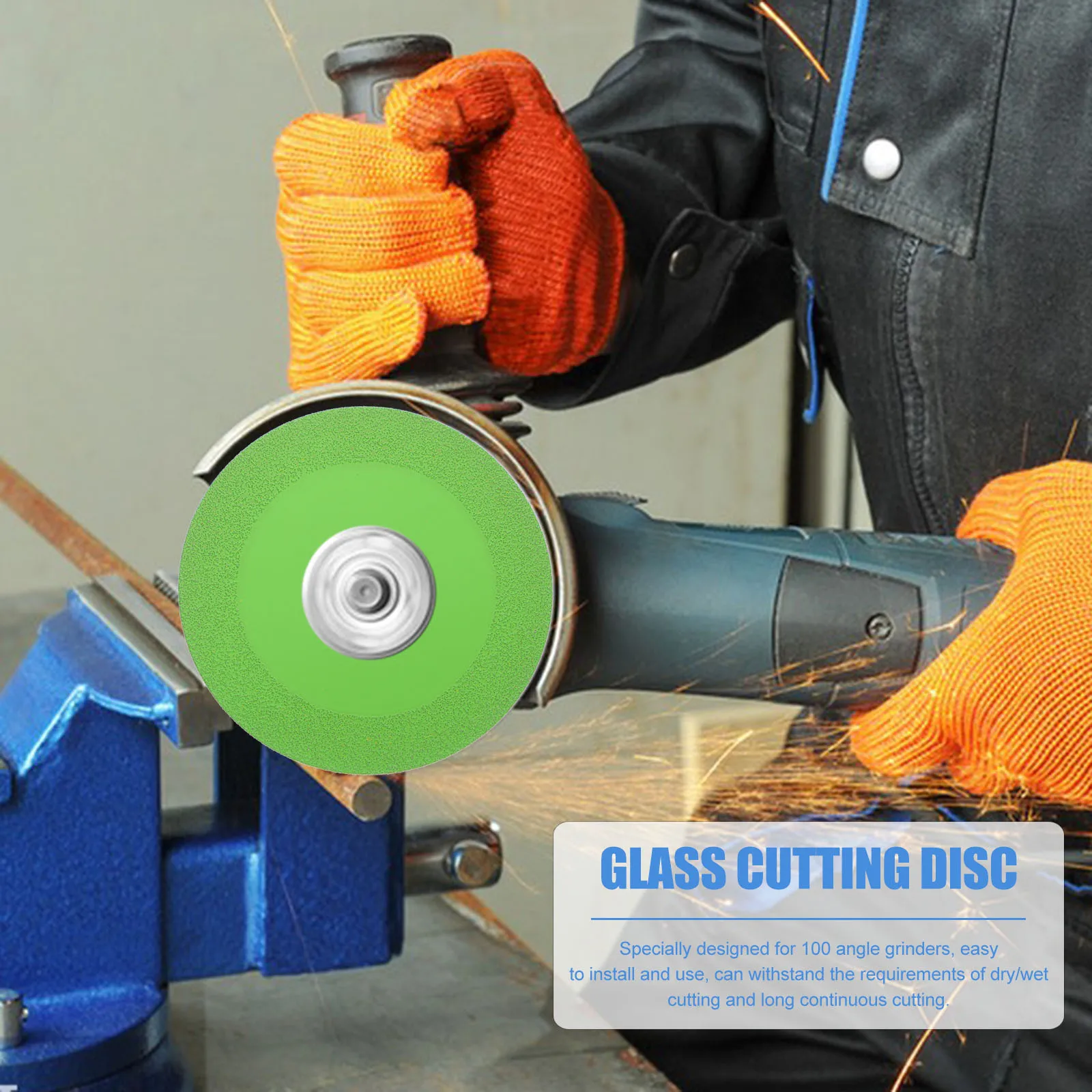 Glass Cutting Disc High Manganese Steel Ultra-Thin Saw for Angle Grinder Dry Wet Cutting Glass Tile Ceramic Jade Crystal