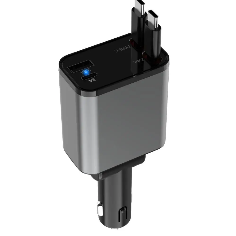 

Автомобильное зарядное устройство PD30W с выдвижным кабелем (TYPE-C+TYPE-C)