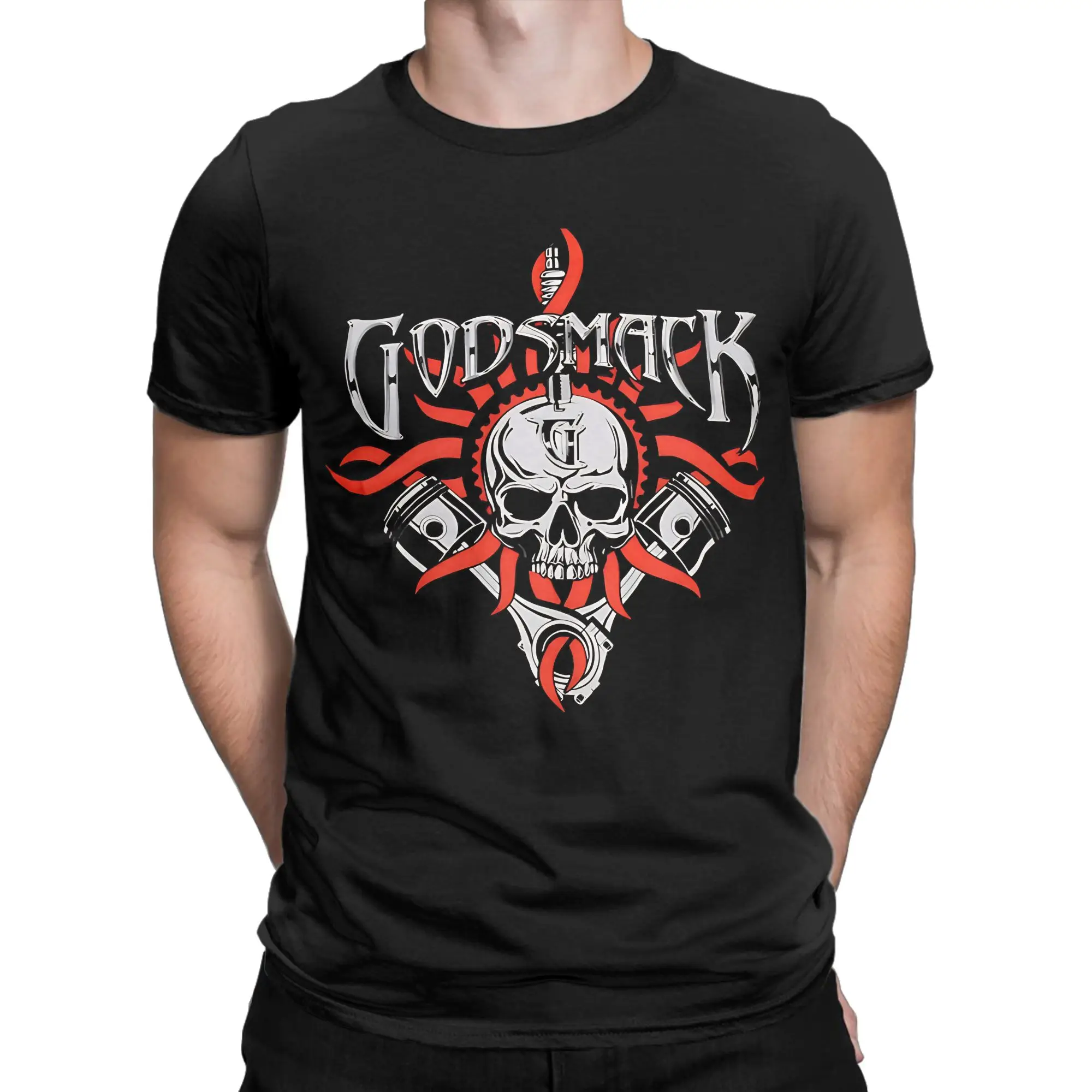 Godsmack Glad Chains Camiseta clásica con gráfico divertido 100% algodón, camisetas para hombre