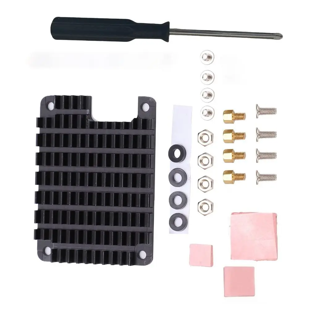 Aluminum For CM4 Heatsink with Thermal Tapes Reserved Hole Design Heat Sink for CM4 with Installation Tool Heat Sink