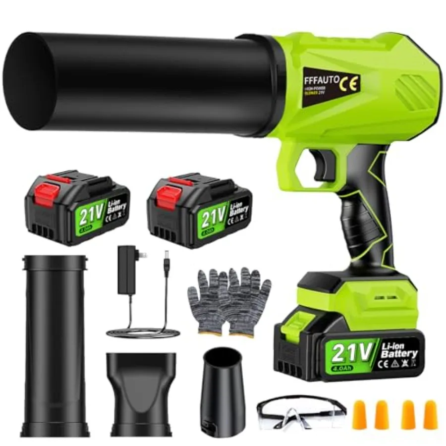 

Mini Handheld Leaf Blower Cordless with 2×4.0Ah Battery and Charger500 000 RPM Extended Nozzle Lightweight Small Turbo Jet Blow