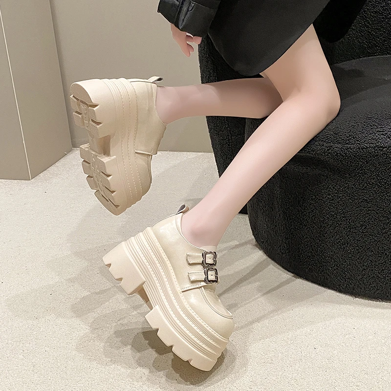 10CM Platform Women Loafers Shoes Flats Casual Cozy Sport Shoes Woman 2024 Trend Autumn Designer Sneakers Walking Mujer Zapatos