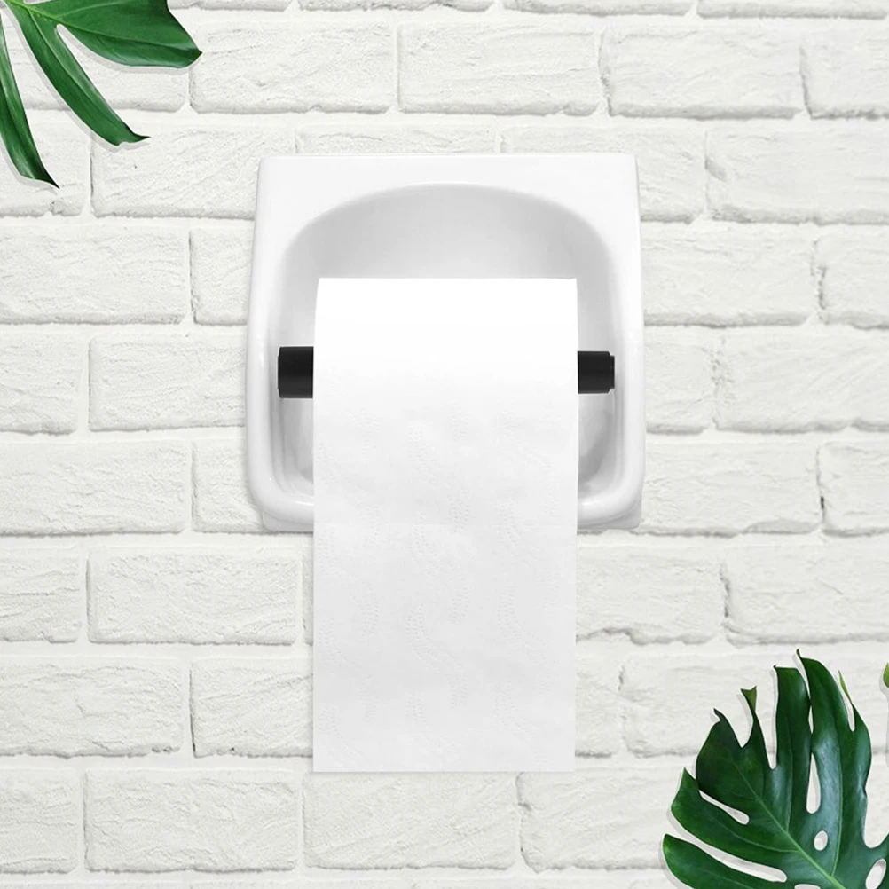 

3pcs Black Spring Loaded Tissue Roller Insert for Paper Towel Holder Adjustable Plastic Toilet Paper Rod Replacement