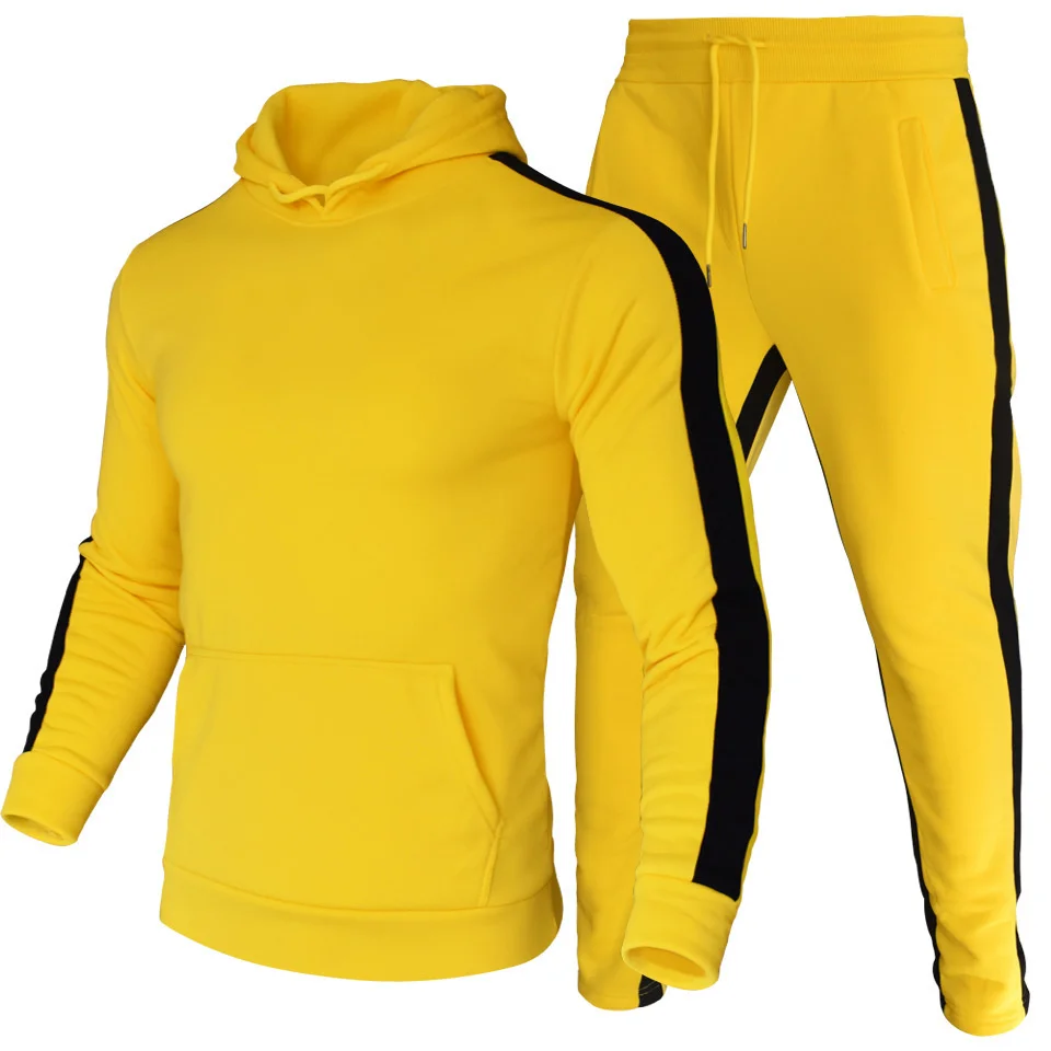 

2022 Tracksuit Men Hooded Sweatshirts + Pants Pullover Sets Autumn Sportswear Spring Casual Outwear Sports 2 Piece Suit Set