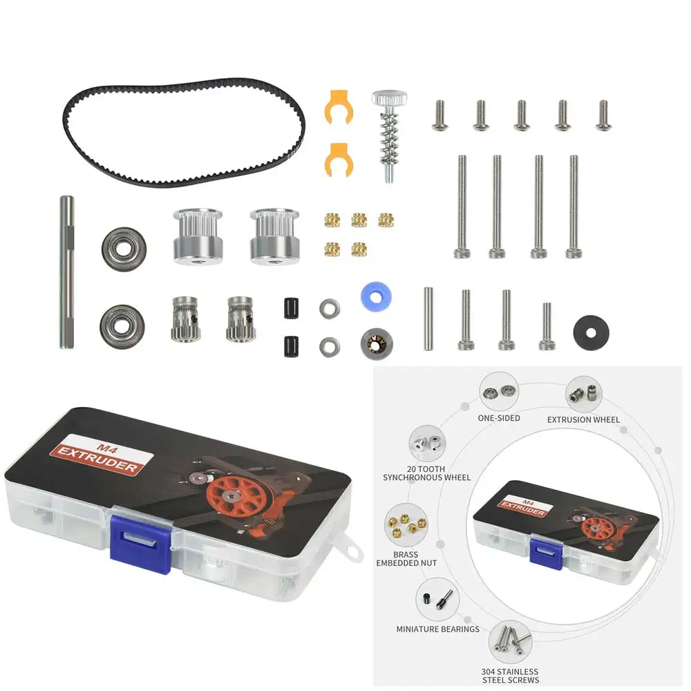 Voron M4 Bundle Voron M4 Extruder Mechanism Kit Idler Pulley Dual Gear Hardware Component Box Packaging for PRUSA Bowden Parts