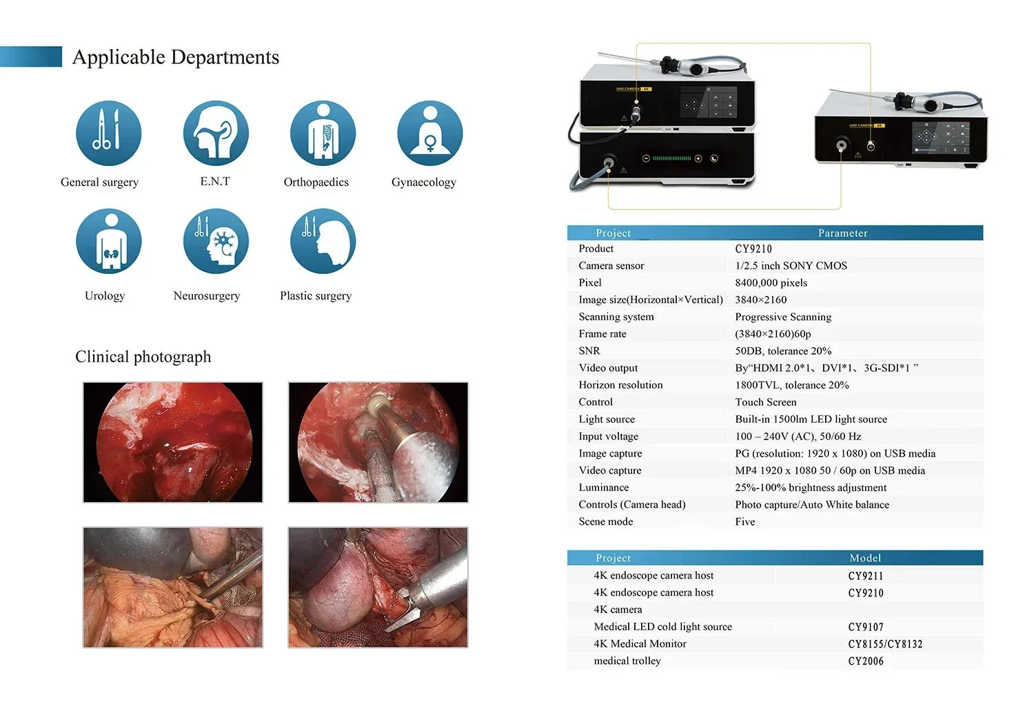 Camjoy Medische Laparoscopische Rigide 4K Endoscope Nefroscope Cystoscopy Hysteroscopy Toren Set Ear Endoscope Camera-Apparatu