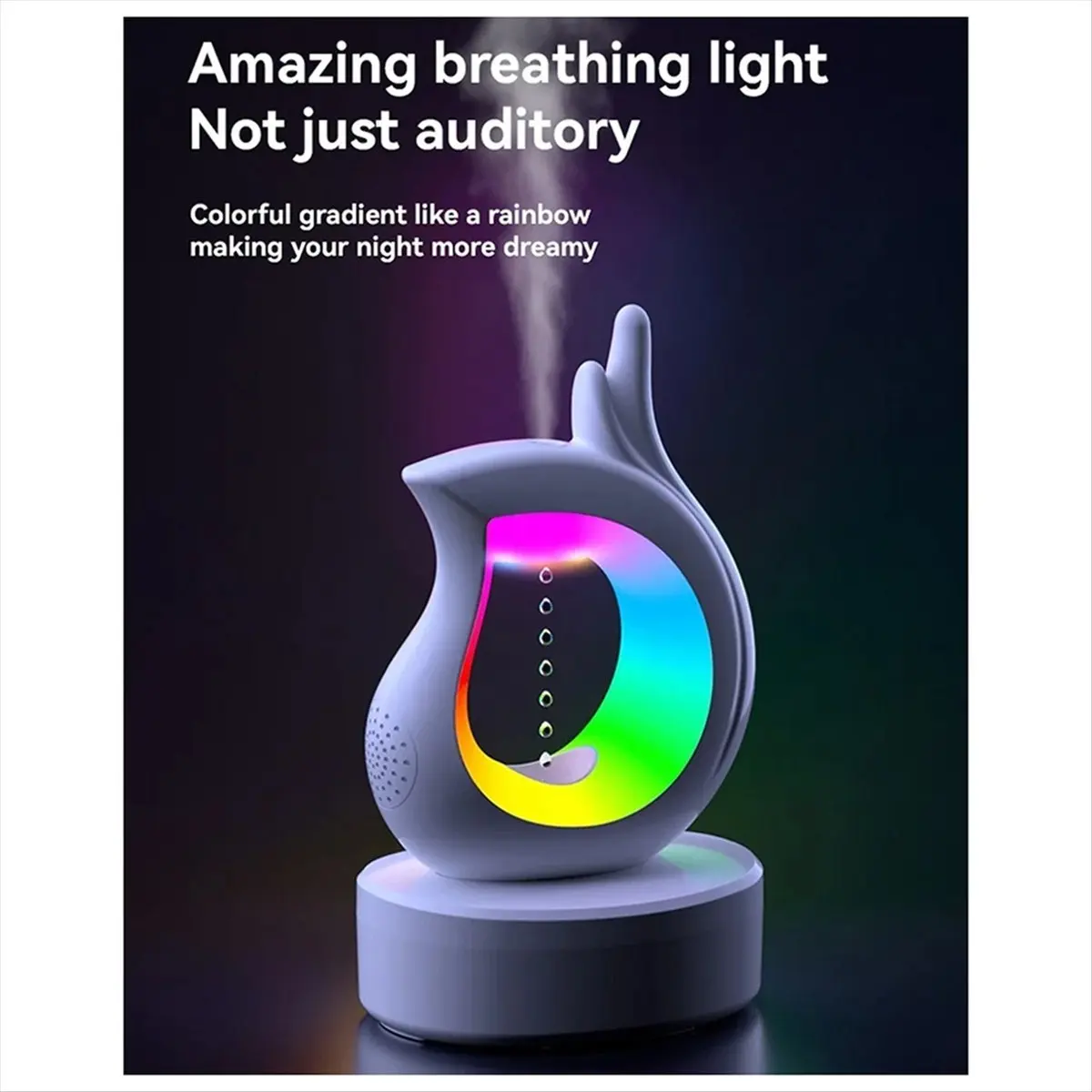 AABFK Y16 Bluetooth Speaker Anti Air Humidifier Low Noise Atmosphere RGB Night Light Heavy Bass Bedroom Music Player