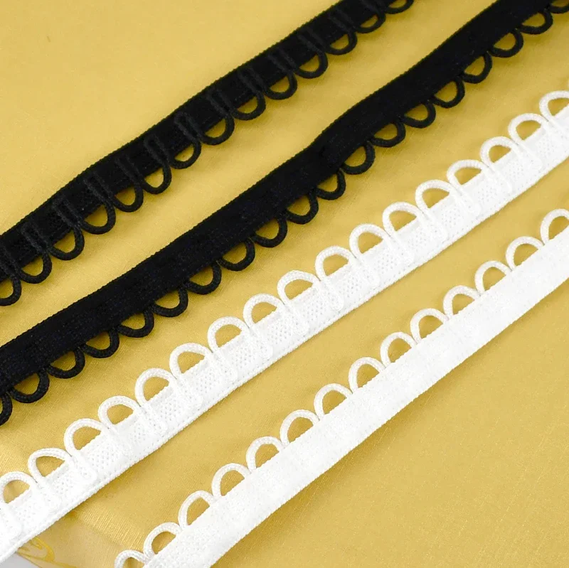5/10/20M 15mm Elastisches Band U-Wellen-Spitzenborte Nylonband zum Nähen, für Kleiderdekoration, Hochzeit, DIY, Bekleidung, Bastelzubehör – Detail 4