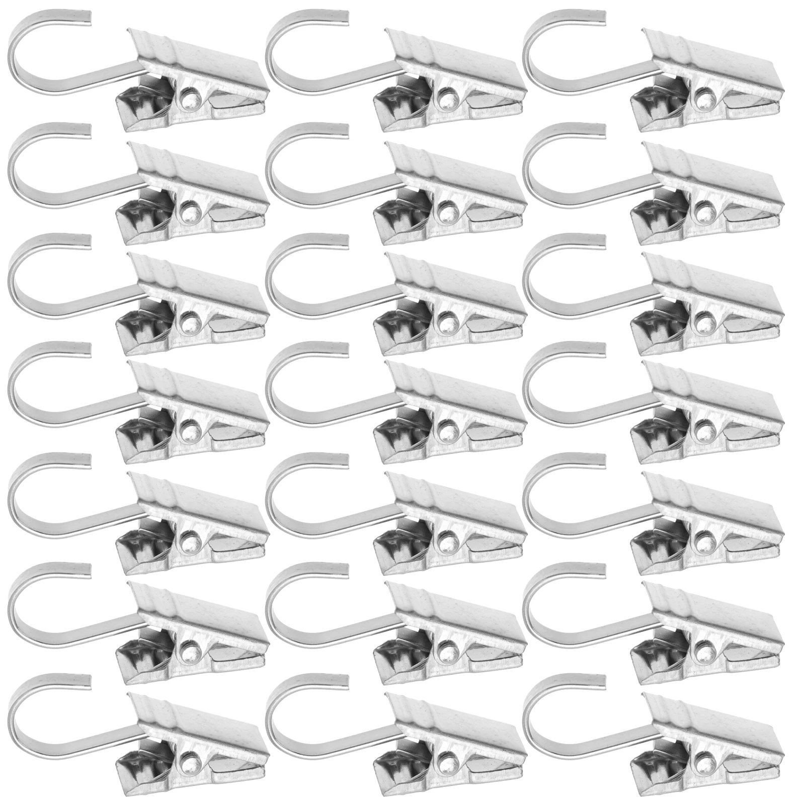

100 pcs Curtain Clips Drapery Rings Stainless Steel Heavy Duty Spring Tension Elegant Hanging Home Office School Hospital Use