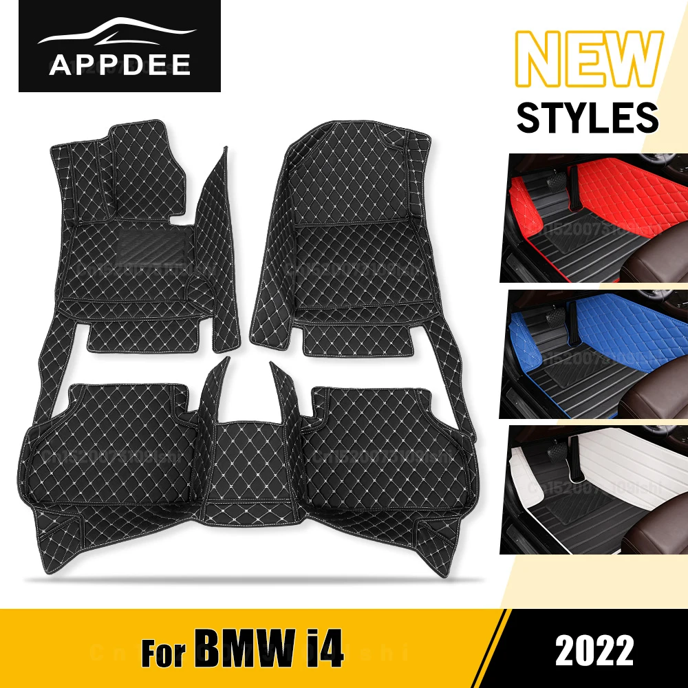 

Car Floor Mats For BMW i4 2022 Custom Auto Foot Pads Automobile Carpet Cover Interior Accessories