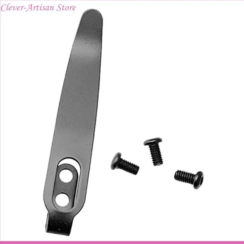 E06B Couteau Clip arrière avec 3pcs 5 vis Percles Percettes taille pour couteaux Diy Make