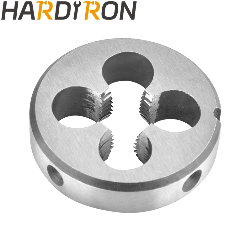 Круглая резьбовая матрица Hardiron 3/8-28 UN, машинная резьбовая матрица 3/8 x 28 UN для правой руки