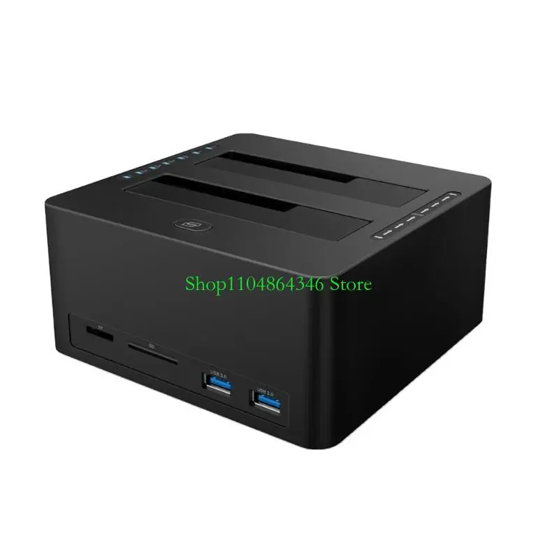 

Док-станция для жестких дисков Sata3.0 с двойным отсеком на USB3.0 для жестких дисков диаметром 2,5 и 3,5 дюйма, автономным клонированием и устройством чтения карт