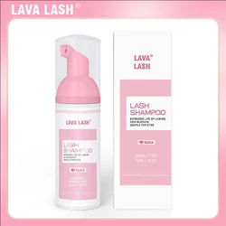 Lava Lash Mousse Eyelash Shampoo Peach Gentle Cleansing Grafting Foam Extension Eyelashes 50ml Makeup Tools Korea Non-Irritation