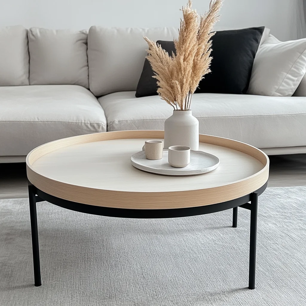 

Living Room Bedroom Minimalist Design Metal Table Legs Wooden Coffee Tea Table