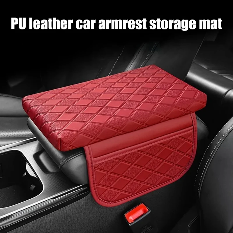 Universal Non-Slip Car Armrest Box Booster Pad - High-Grade Memory Foam Elbow Support Armrest Mat with Storage Function