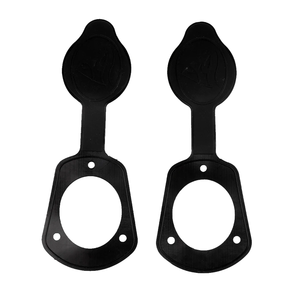 2 Pieces Large Black Color ABS Cap Gaskets for Flush Mount Fishing Rod Holders Canoe Boat Kayak Accessories