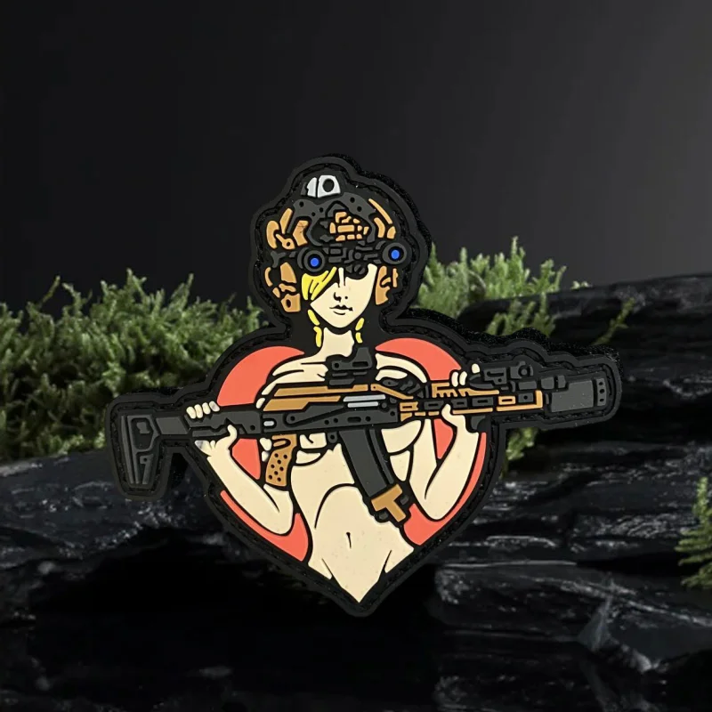 

Sexy Girl Tactical Patch Military Morale Badge PVC Hook and Loop Backpack Clothes Decorative Accessories Sticker Armband