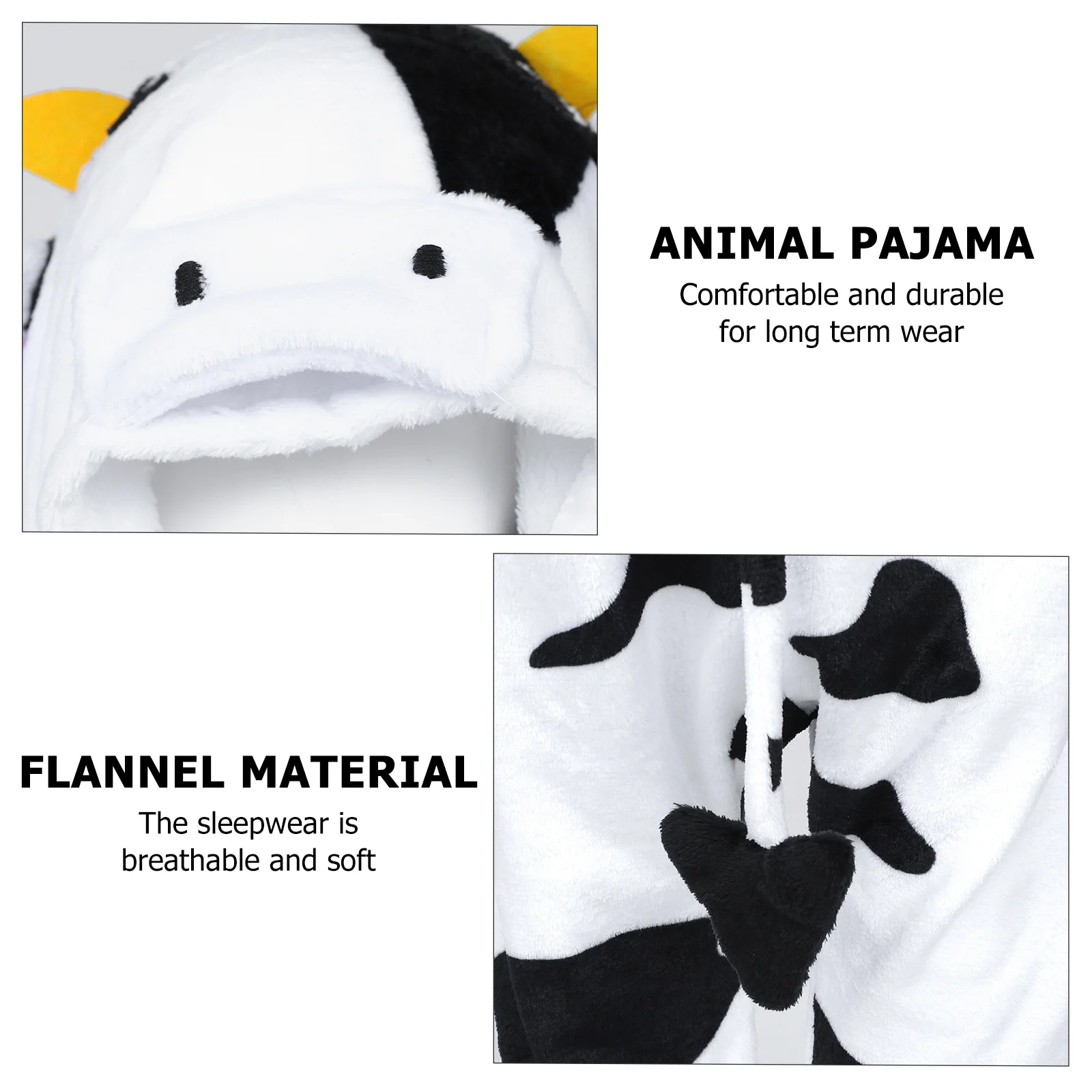 

1Pcs Cartoon Animal Sleepwear Flannel Pajamas Unisex Warm Winter Homewear Cozy Nightwear Flannel Pajamas Cartoon Sleepwear
