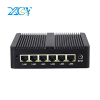 XCY Fanless Mini PC Intel Celeron J6412 Processor 6x Intel i226V 2.5G Ethernet Support Windows Linux Pfsense OPNsense