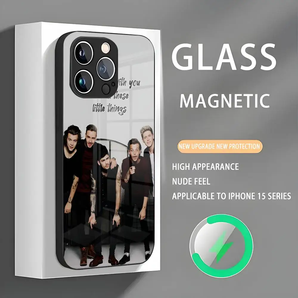 One Direction Five People Who Always Love Music Phone Case IPhone 16 15 14 13 12 11 X XR XS XSMAX 8 Plus Mini Pro Max Glass Magn