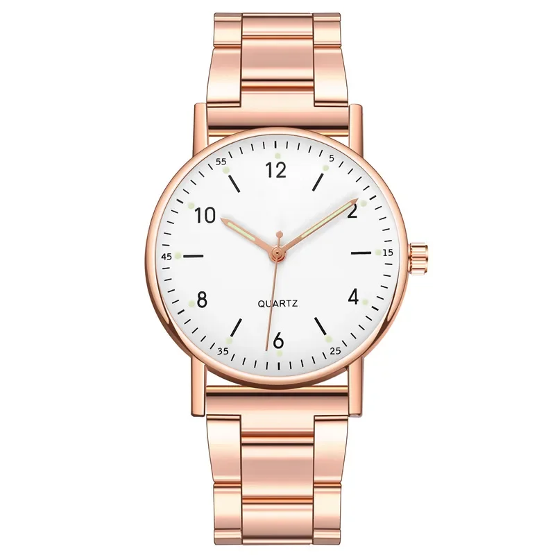 Simple Quartz Wristwatch Ladies Quartz Watch Stainless Steel Luminous Dial Leisure Fashionable Watch Reloj Mujer Montre Femmes