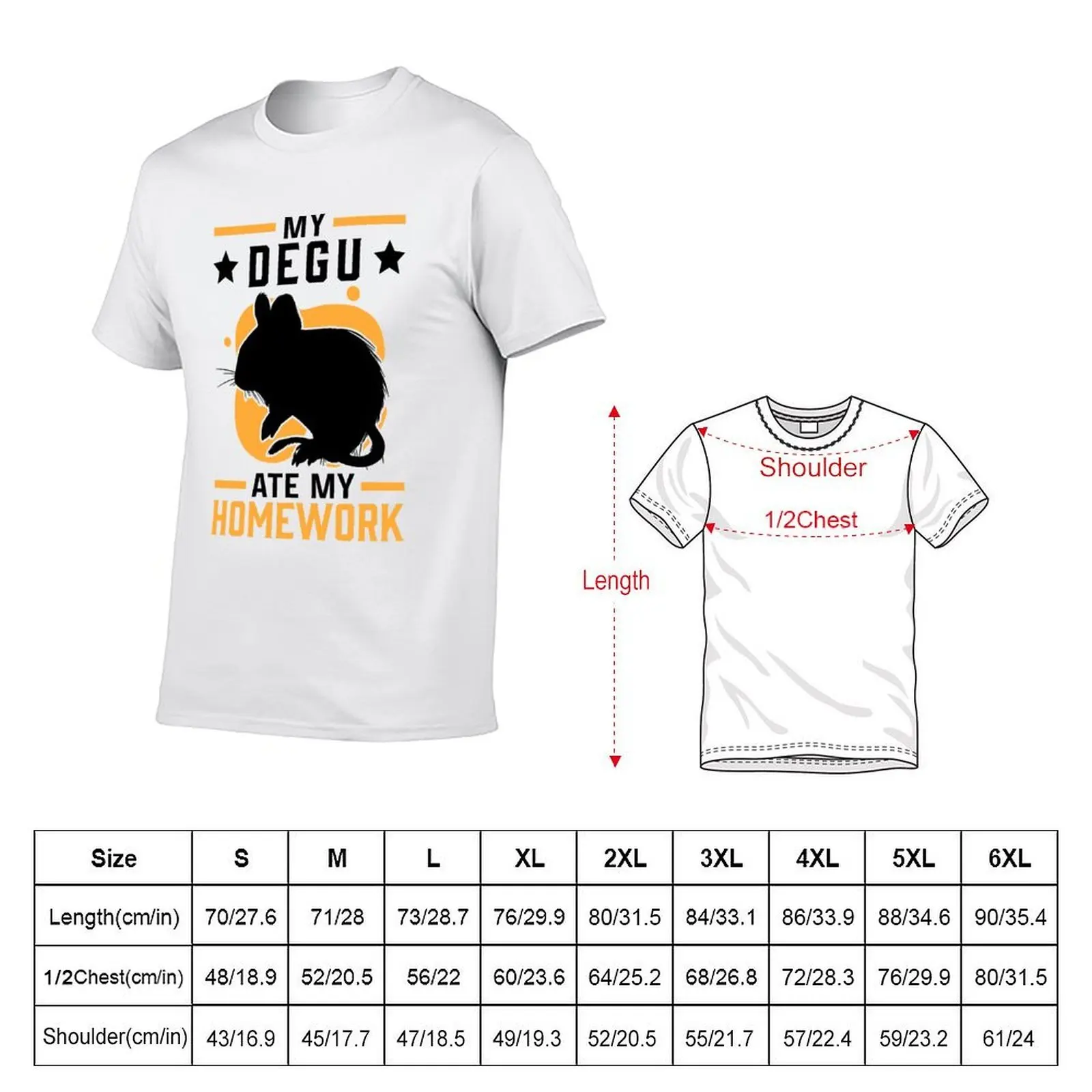 Degu homework Chilean rodent degu T-Shirt t shirt man cotton man t shirt cotton high quality anime t shirts for man T-shirt