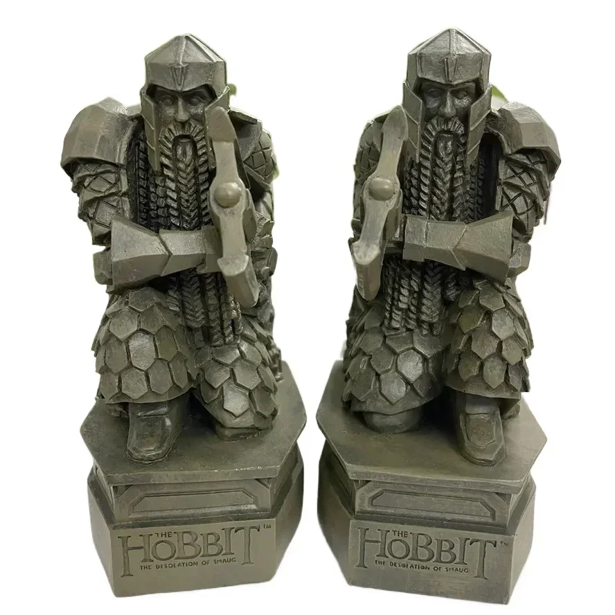 

2pcs/lot Lord Erebor Lonely Mountain door The Dwarves warrior figure statue model home decor bookshelves birthday gift