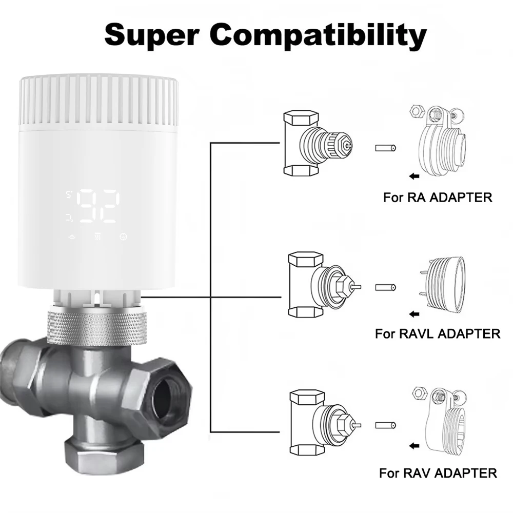 RKHK For Temperature Control Valve Adapter Connector TRV M30 1 5 Suitable for RA L and Caleffi Radiator Valves for Smart Home