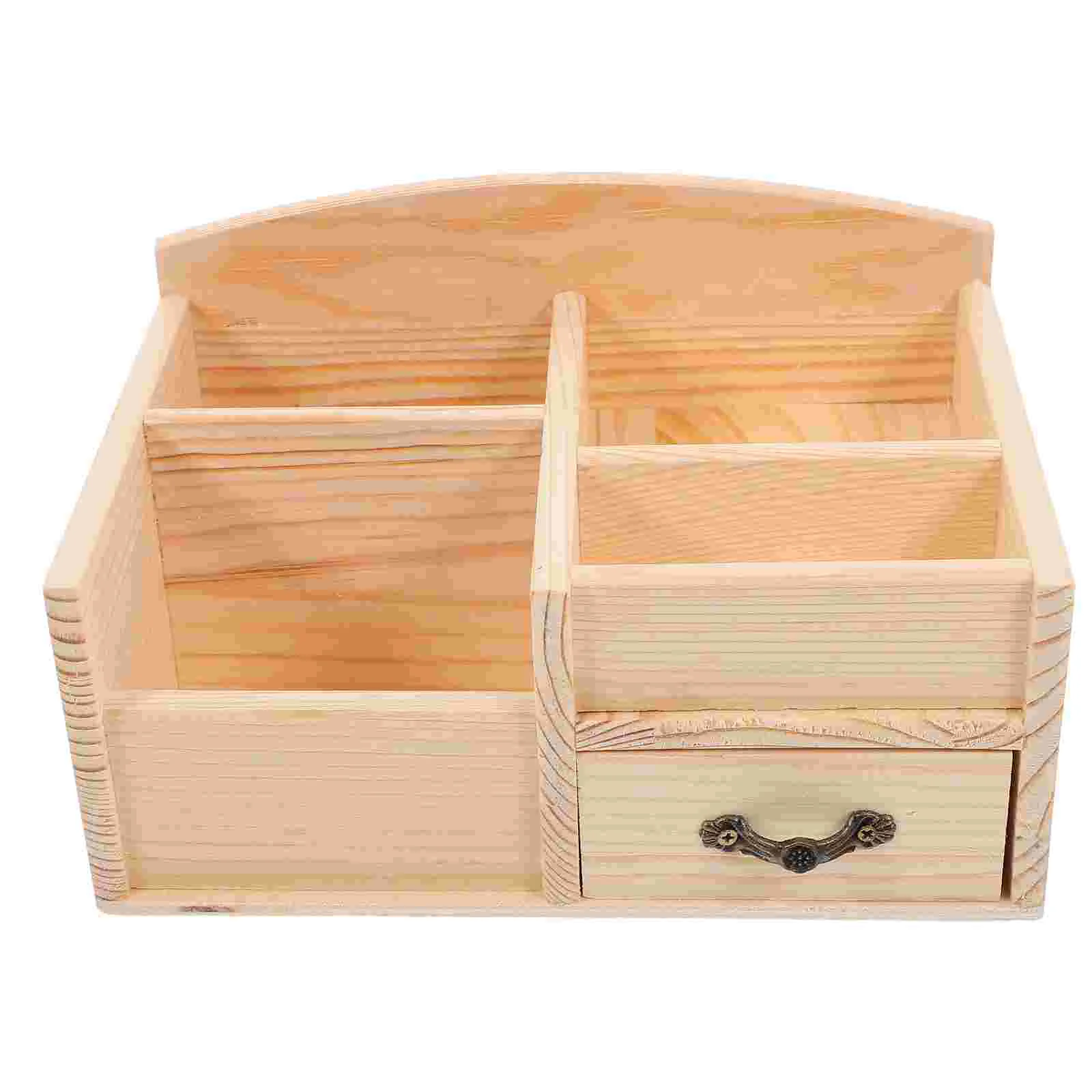 

Multifunctional Storage Rack Organizers and for Office Pantry Wooden File Drawer Desktop Shelf Holder Monitor Supplies