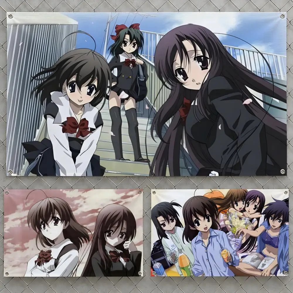Anime Flags Wall Makoto Kotonoha Hanging Flag Sekai Banners Days For School Birthday Parties Outdoor Bedroom Dorm Room Decor