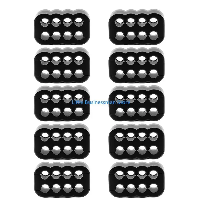 Set mit 8-poligen PC-Kabelführungsklammern, zusammensteckbaren Kabelführungshaltern aus ABS, 10er-Pack für saubereres – Detail 8