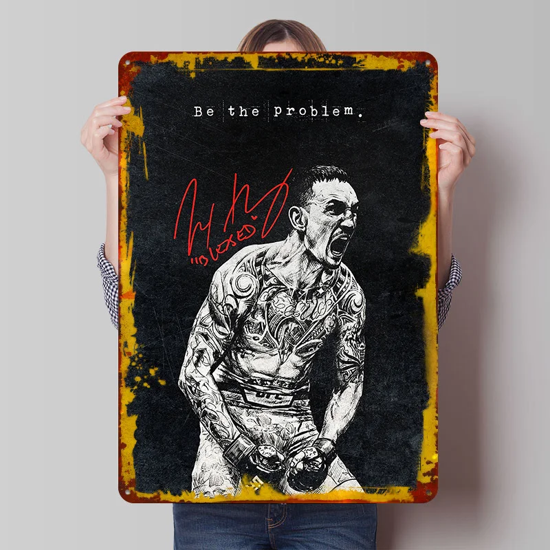 Inspirational Gym – Be the Problem Printed Poster Customized Retro Wall Art Vintage Metal Tin Signs for Home Garage Decoration