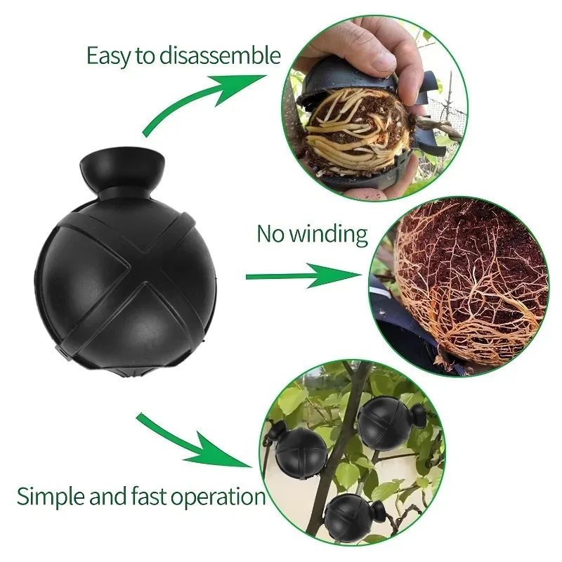 كرة تأصيل النباتات، طبقات الهواء، قطع القطع، علبة تنمو لشجرة الفاكهة، بوتينج عصاري، ركيزة، رعاية زرع داخلية #5