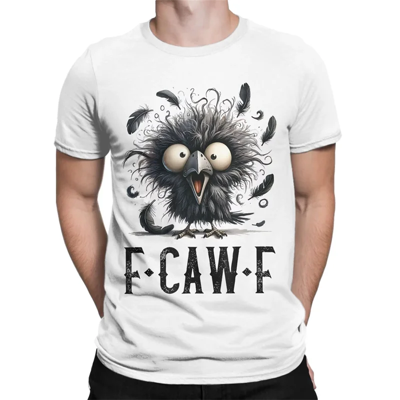 

Summer Short Sleeve F-Caw-F Black Crow Black Bird Funny Crow F Caw F Men's T-shirt Humorous Tee Shirt O Neck T-Shirts Clothing