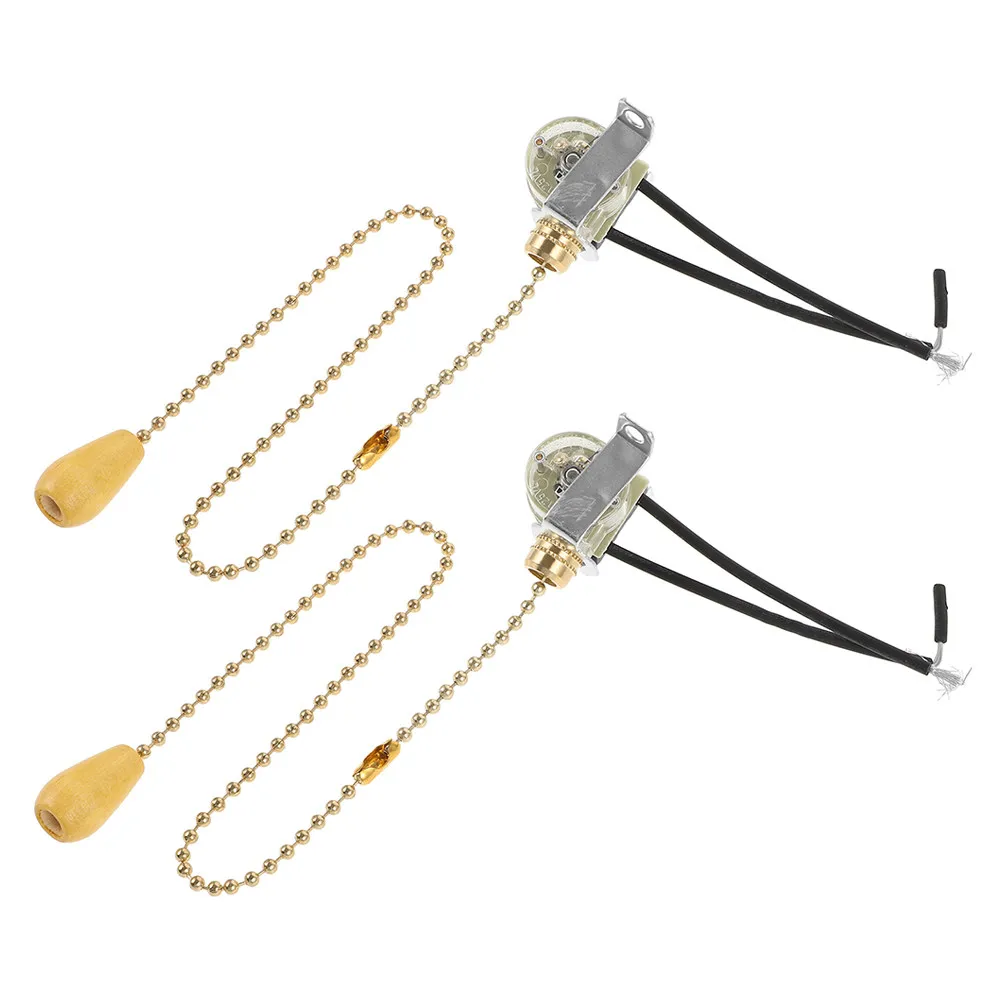 

2 шт. прочных железных цепных выключателей для потолочного вентилятора, светильника, настенного светильника, современный элегантный дизайн, для самостоятельной установки