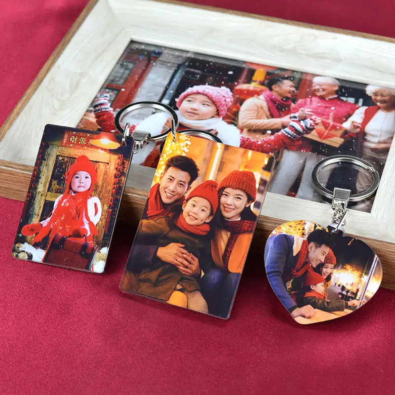 パーソナライズされたカスタムキーホルダー写真お母さんお父さん赤ちゃん子供愛好家両親カスタムデザインの写真ギフト家族記念日ギフト