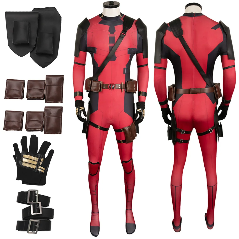 Männlich Anti-Held Kostüm Stoff Verkleidung sterben Pool Cosplay erwachsene Männer Rollenspiel Fantasia Outfits männlich Halloween Karneval Party Stoff