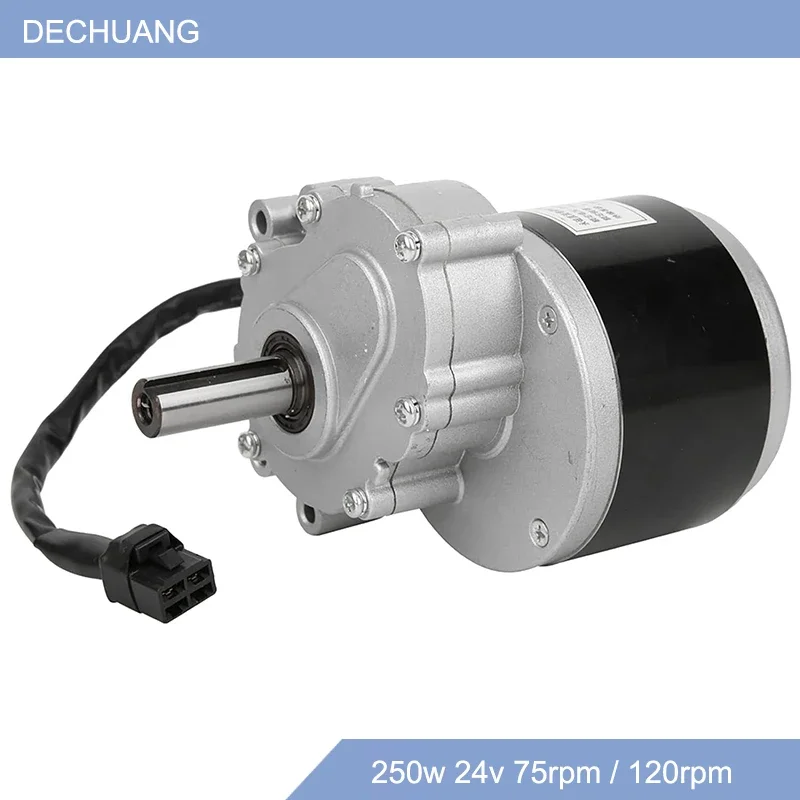 

250w 24v 75rpm or 120rpm low speed brush motor, 44mm Longer shaft, Shaft Diameter 17mm , wheel chair used DC gear brushed motor,