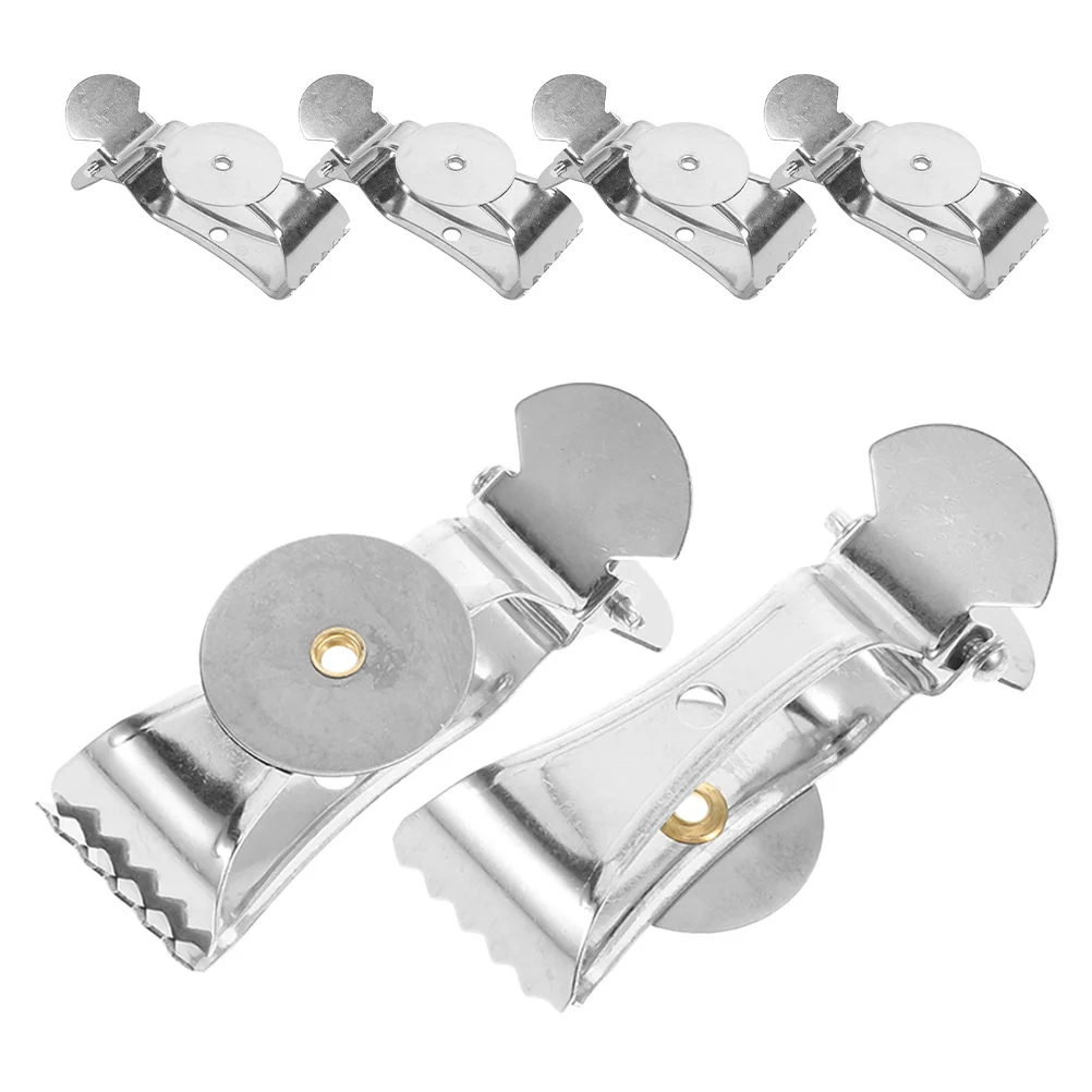 

6Pcs Curtain Sawtooth Clips Stainless Steel Heavy Duty Serrated Edge Drapes Holdback for Living Room Bedroom Home Decor