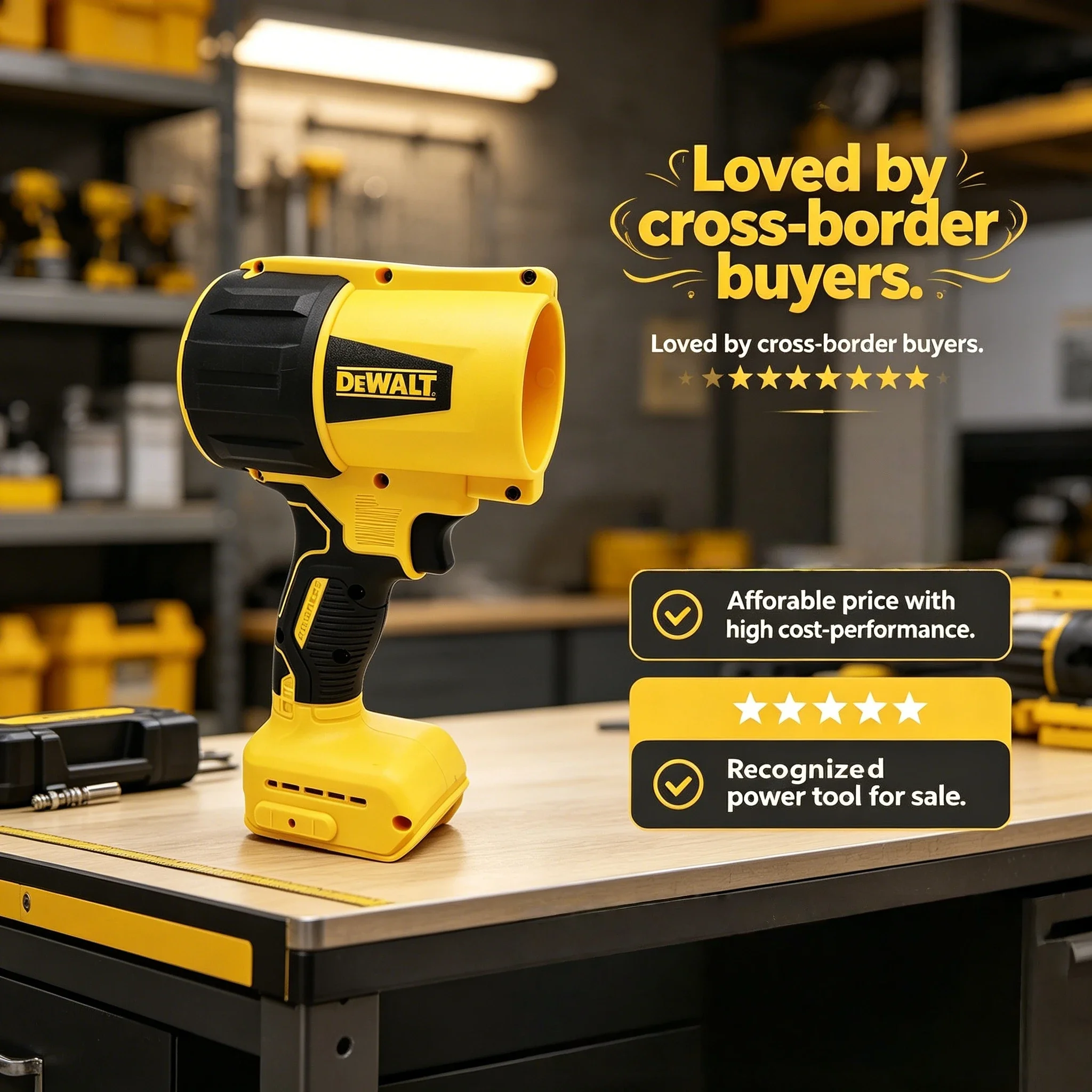 DEWALT 20V Cordless Air Blower, 30000RPM Turbo Fan for Heavy-Duty Dust Blowing, Great for Workshop, Car & Equipment