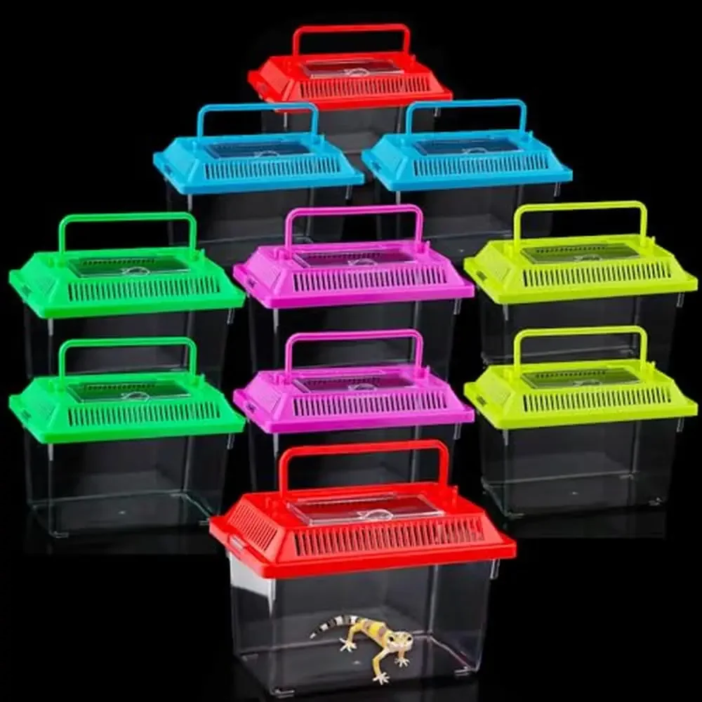 10pc Plastic Reptile Carrier Box with Lid 7