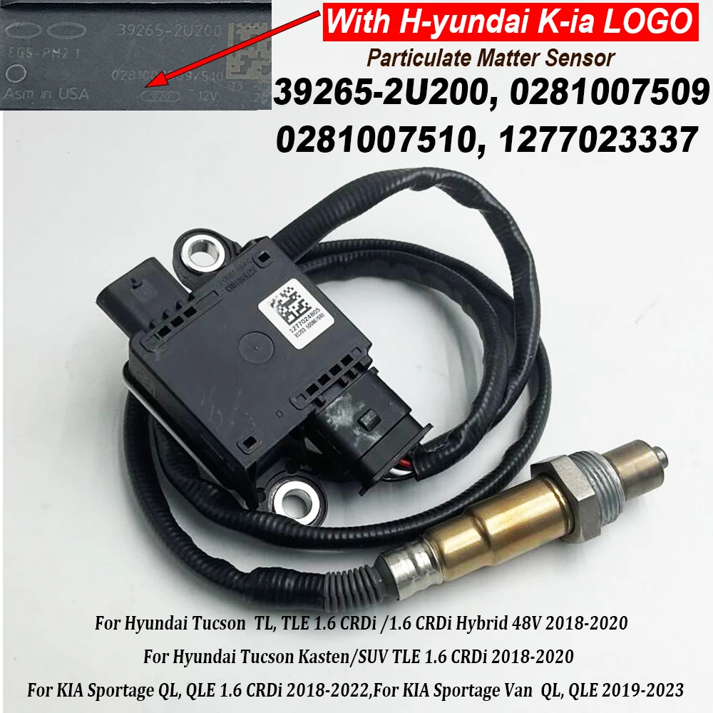 39265-2U200 392652U200 Particulate Matter Sensor PM Sensor 1277023337 0281007509 0281007510 For Hyundai Tucson 2018-2020