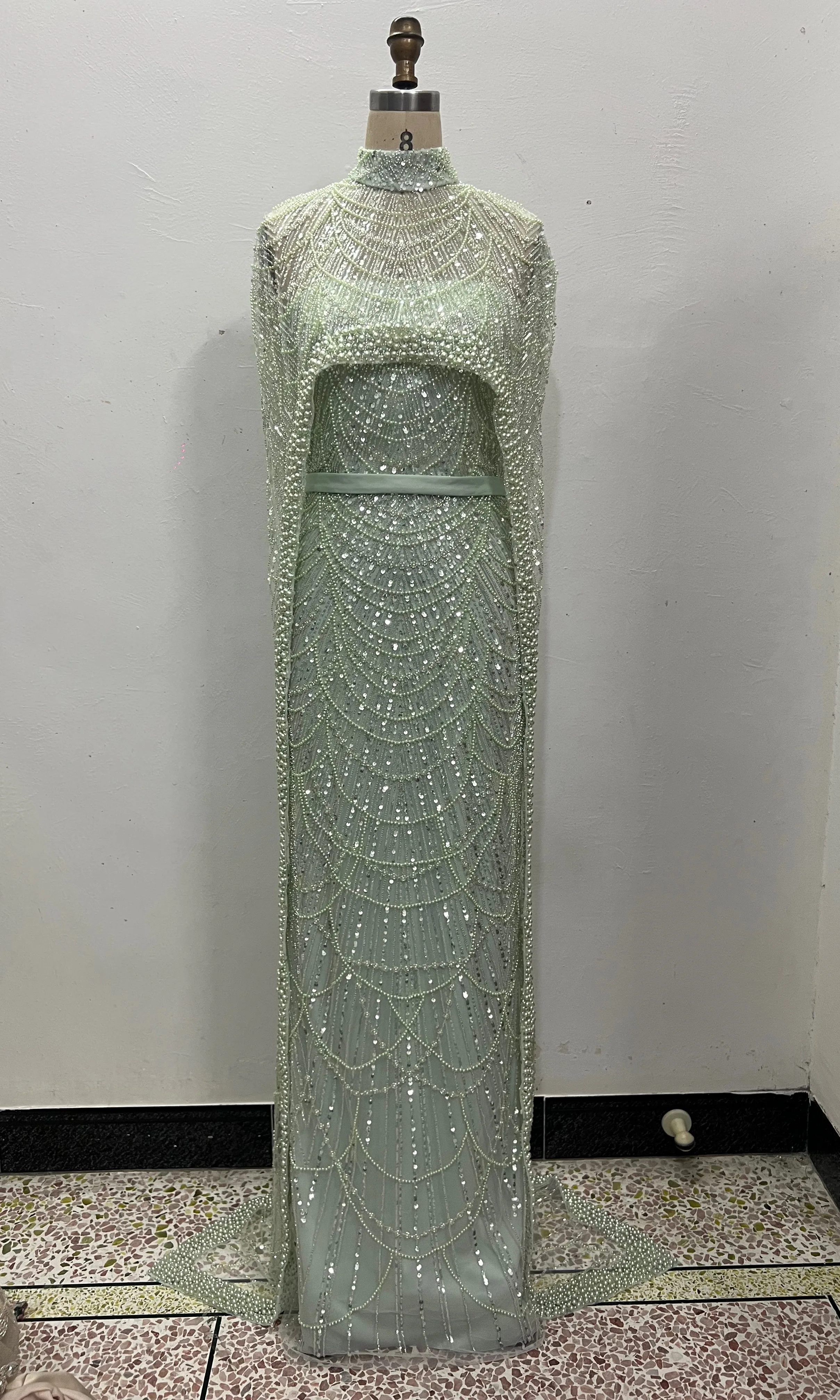 Pesadamente frisado vestidos de noite de luxo para as mulheres 2023 vestido de festa feminino elegante bling tamanho US6-20W vestido de noivado we9496