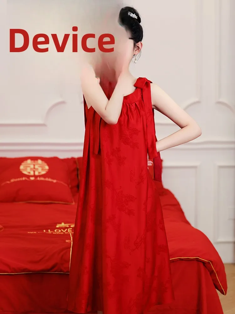 

Red Morning Robe 2025 New Ele Bride Pregnant Women Drinking Ceremony Large Size Fat MM Engagement Dr Belly Covering