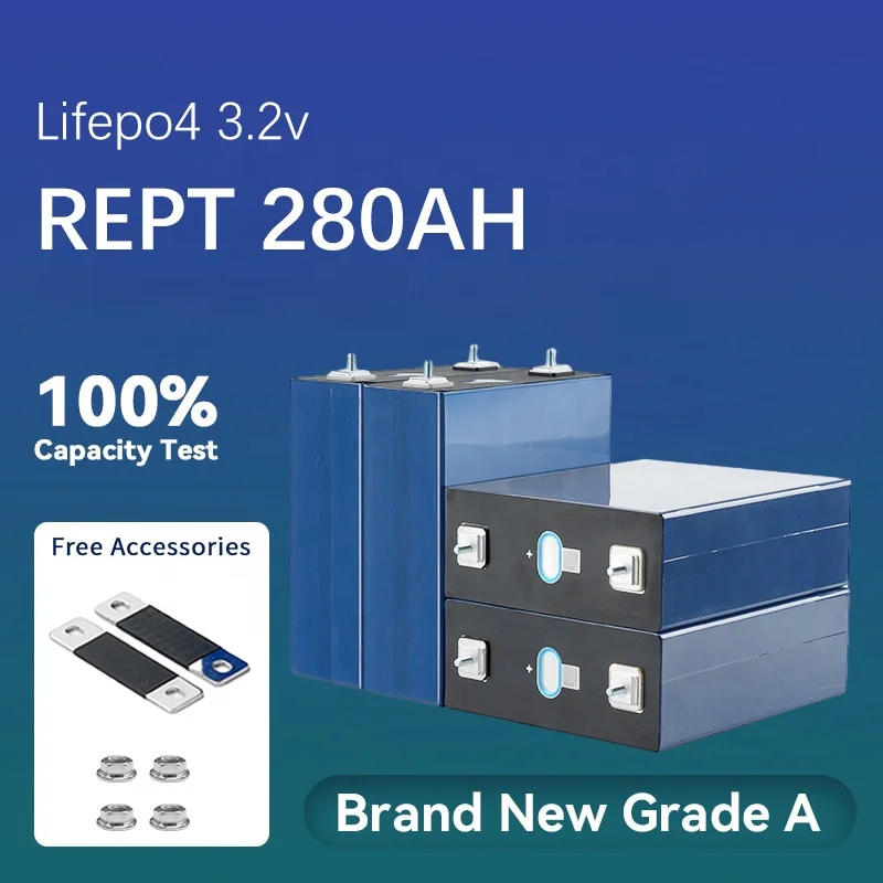 3.2V 280ah Lifepo4 Lithium iron phosphate battery lifepo4 280ah grade a Rechargeable battery for Home energy storage inverter