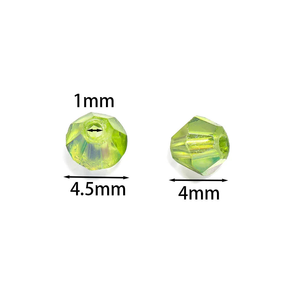 1 Strand About 80pcs AB Plated Glass Bicone Beads Colorful Faceted Loose Beads for DIY Bracelet Necklace Jewelry Making Supplies