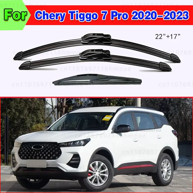 3x Car Front Rear Wiper Blades For Chery Tiggo 7 Pro MK2 2020 - 2023 2022 2021 DR 6.0 Windshield Windscreen Window Brushes