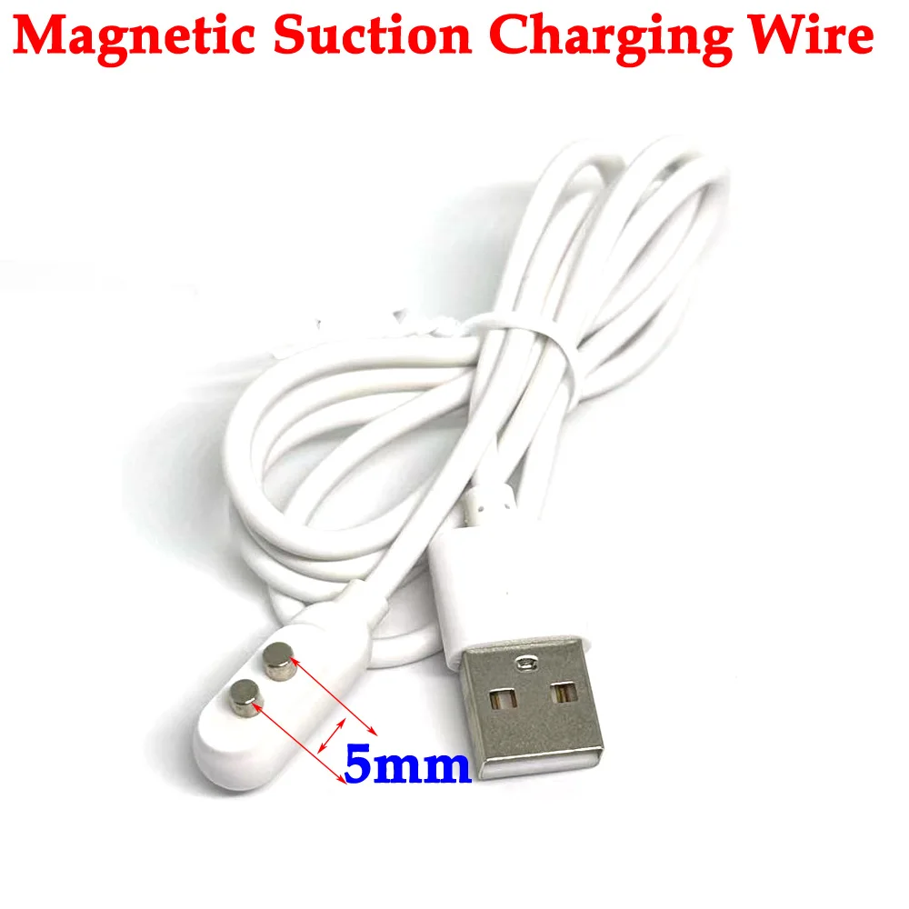 2pin Circular Magnetic Charging Cable center spacing 5mm 7mm Magnet Suctio USB Power charger for Beauty instrument Smart device